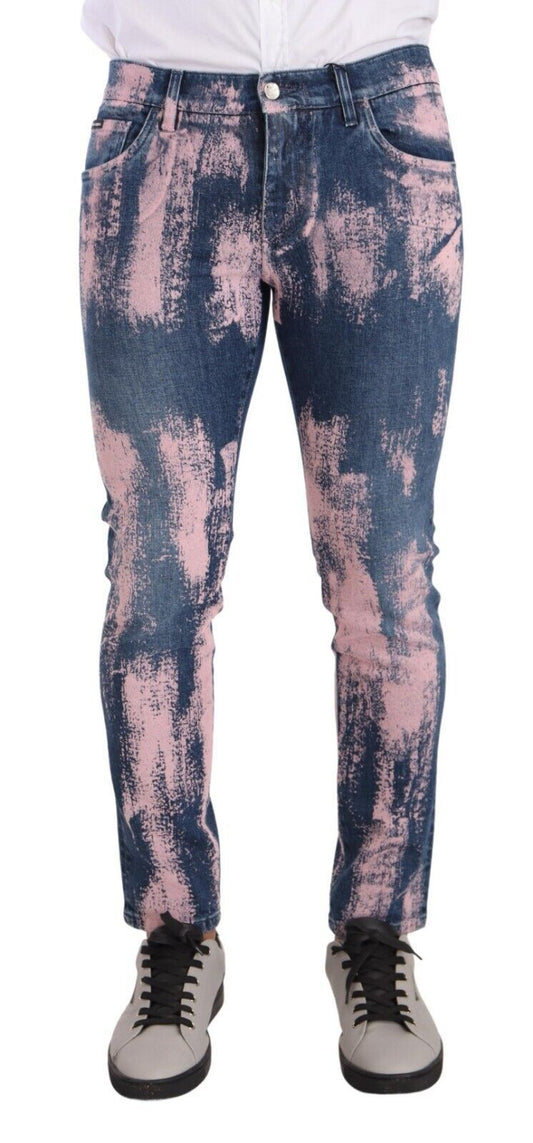 Jean slim skinny élégant Dolce &amp; Gabbana en denim tie-dye