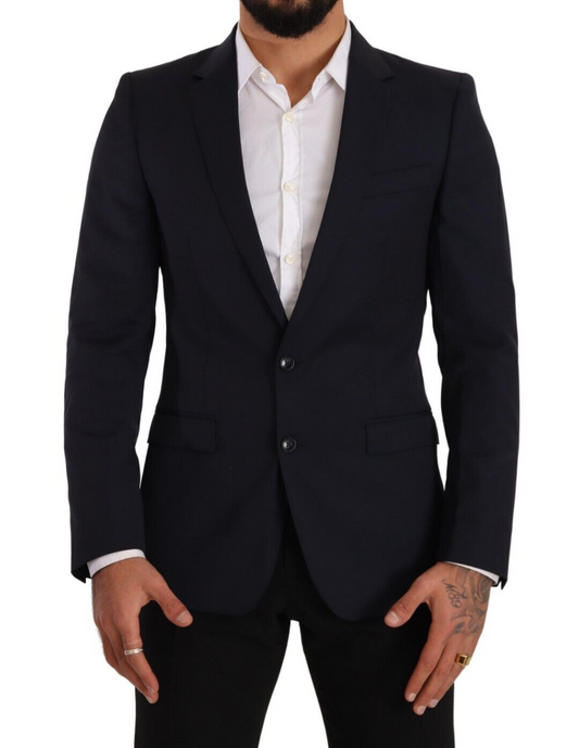 Blazer slim en laine bleu marine Martini de Dolce &amp; Gabbana