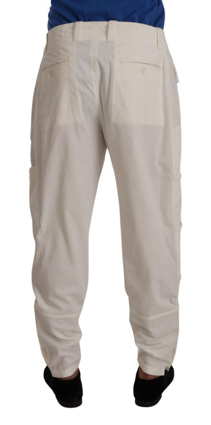 Pantalon cargo élégant Dolce &amp; Gabbana blanc cassé - Coupe classique