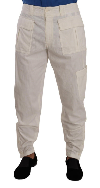 Pantalon cargo élégant Dolce &amp; Gabbana blanc cassé - Coupe classique