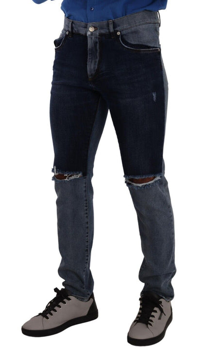 Dolce &amp; Gabbana Chic Slim Fit Denim déchiré