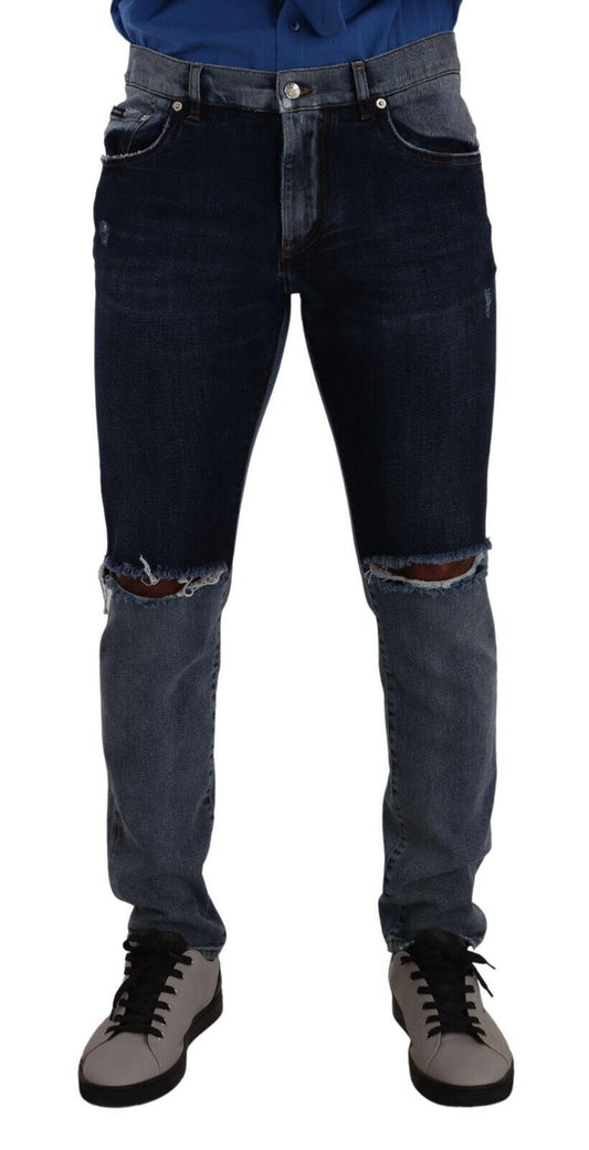 Dolce &amp; Gabbana Chic Slim Fit Denim déchiré