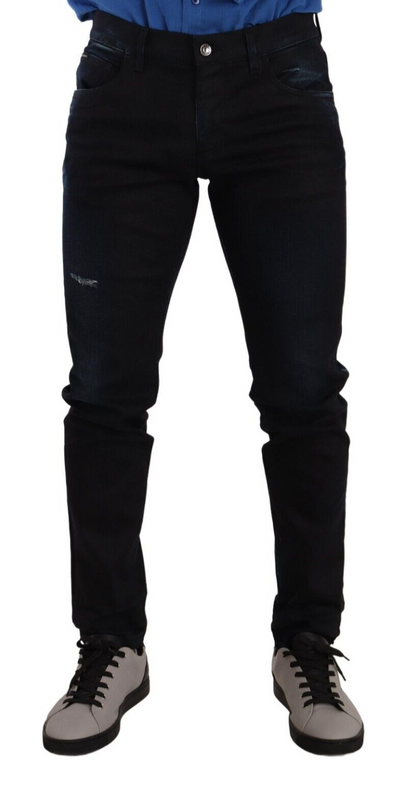 Jean slim élégant en denim bleu foncé Dolce &amp; Gabbana