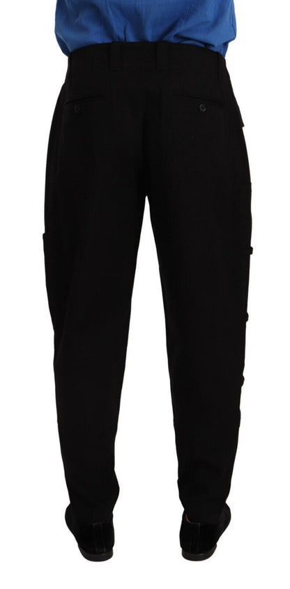 Pantalon cargo noir chic Dolce &amp; Gabbana avec confort extensible