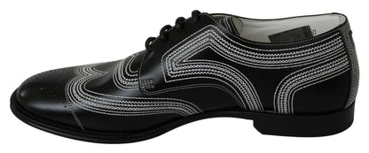 Chaussures Derby élégantes noires et blanches Dolce &amp; Gabbana