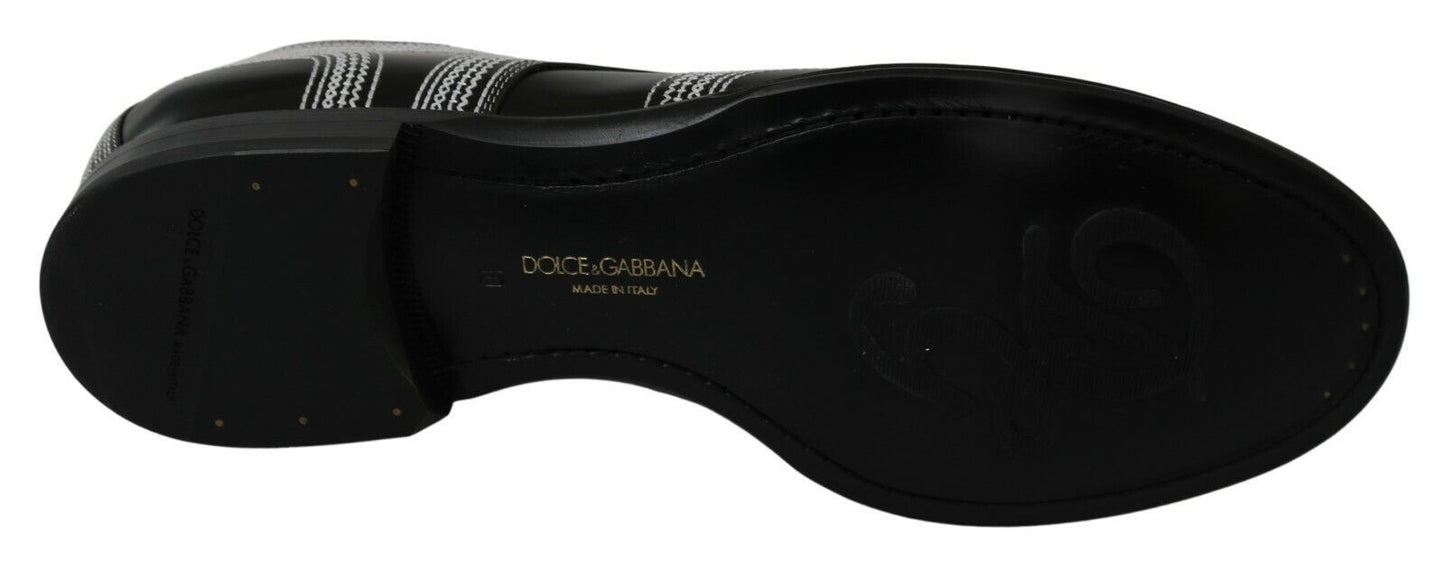 Chaussures Derby élégantes noires et blanches Dolce &amp; Gabbana