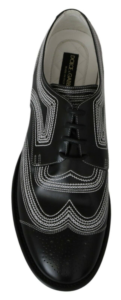 Chaussures Derby élégantes noires et blanches Dolce &amp; Gabbana