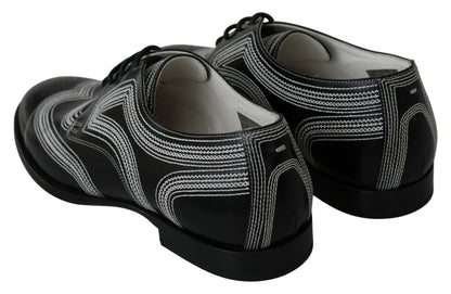 Chaussures Derby élégantes noires et blanches Dolce &amp; Gabbana