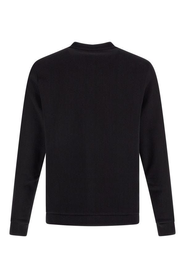 Hugo Boss Elegant Black Cotton Round Neck Sweatshirt by Hugo Boss
