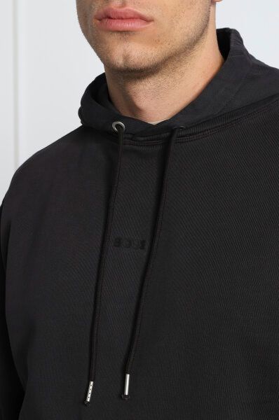 Hugo Boss Elegant Dark Blue Cotton Hooded Sweatshirt by Hugo Boss