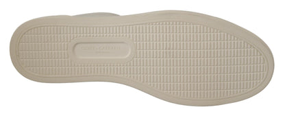 Baskets basses élégantes en cuir blanc Dolce &amp; Gabbana
