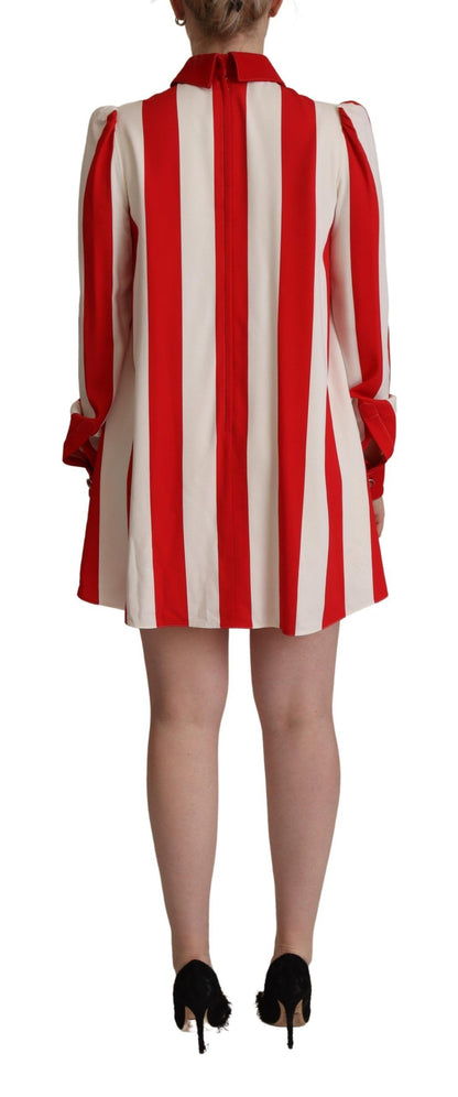 Dolce & Gabbana White Red Stretch Mini Shirt Gown Dress by Dolce & Gabbana