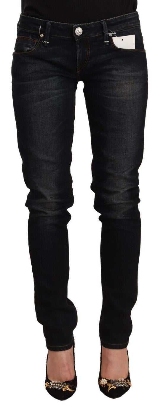 Huit jeans skinny noirs délavés chics pour elle