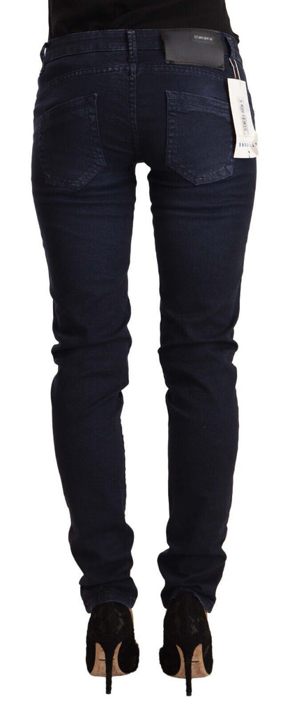 Jean skinny taille basse Eight Chic bleu