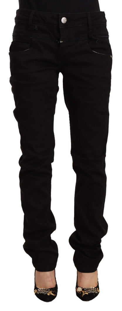 Jean skinny taille basse noir Eight Chic