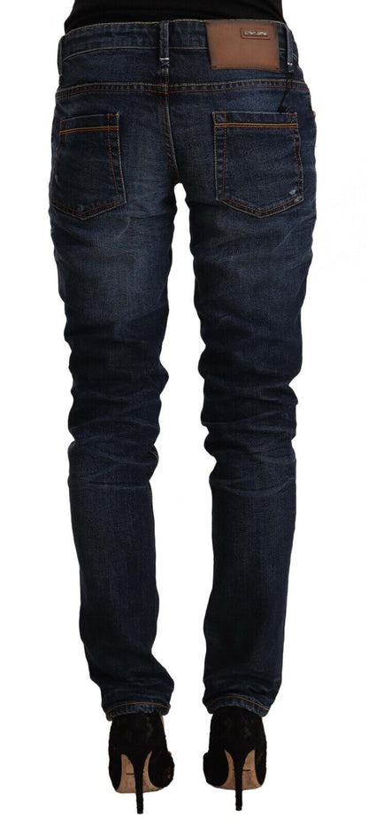 Jean bleu délavé coupe slim Eight Chic