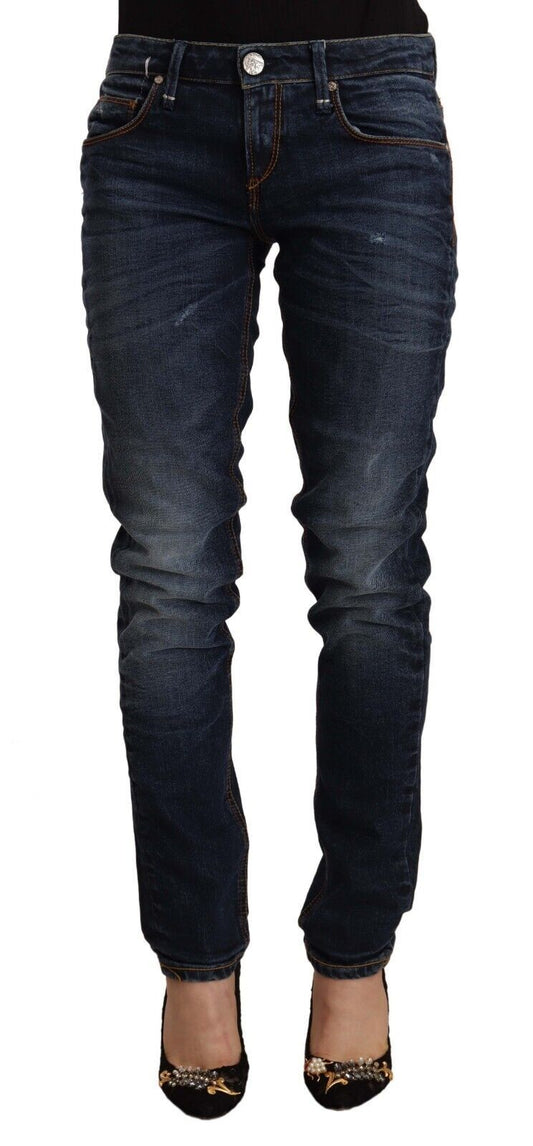 Jean bleu délavé coupe slim Eight Chic