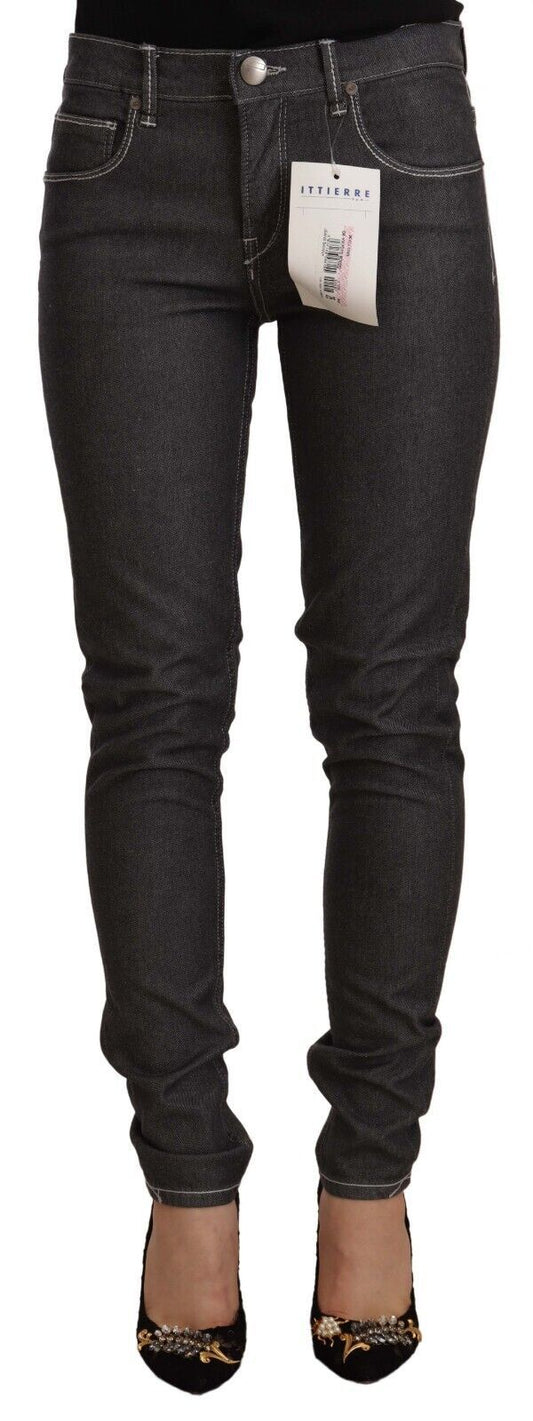 Jean skinny noir taille moyenne Eight Chic
