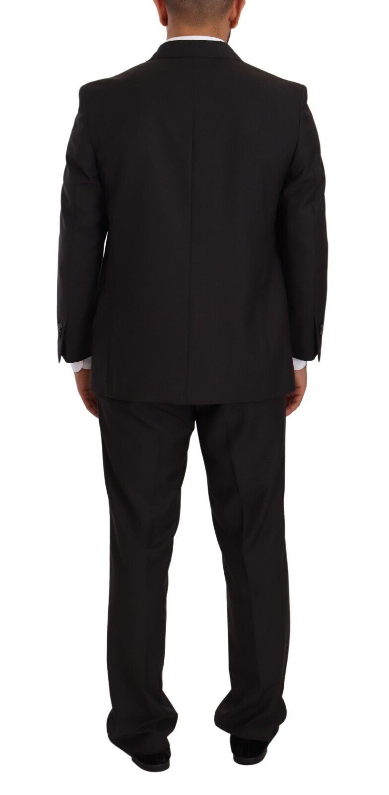 Costume deux pièces gris élégant pour homme Domenico Tagliente avec revers crantés