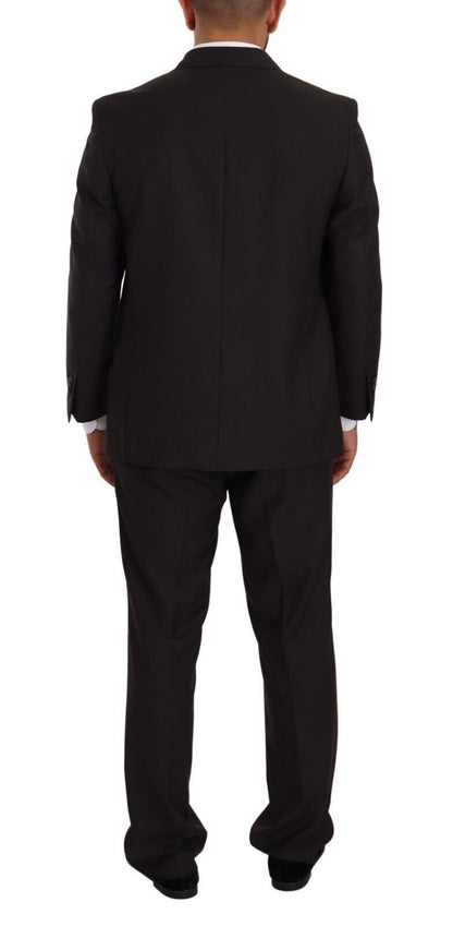 Costume deux pièces gris élégant pour homme Domenico Tagliente avec revers crantés