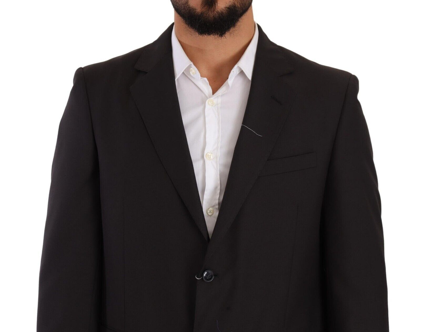 Costume deux pièces gris élégant pour homme Domenico Tagliente avec revers crantés