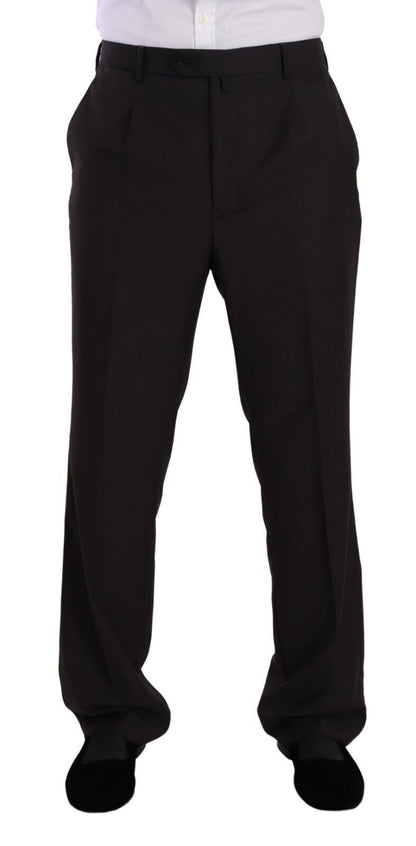 Costume deux pièces gris élégant pour homme Domenico Tagliente avec revers crantés