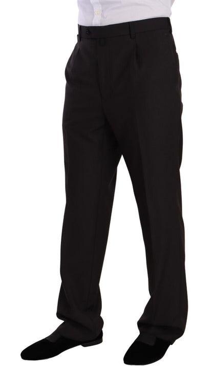 Costume deux pièces gris élégant pour homme Domenico Tagliente avec revers crantés