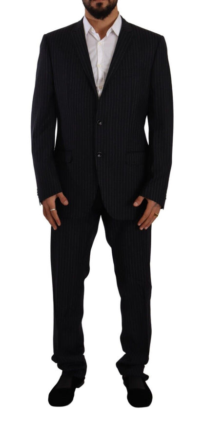 Costume deux pièces gris élégant pour homme Domenico Tagliente avec revers crantés