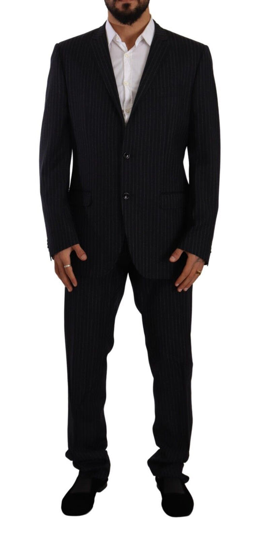 Costume deux pièces gris élégant pour homme Domenico Tagliente avec revers crantés