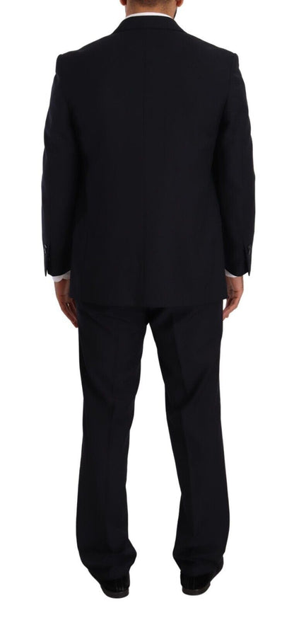 Costume deux pièces bleu exquis de Domenico Tagliente avec blazer déconstruit