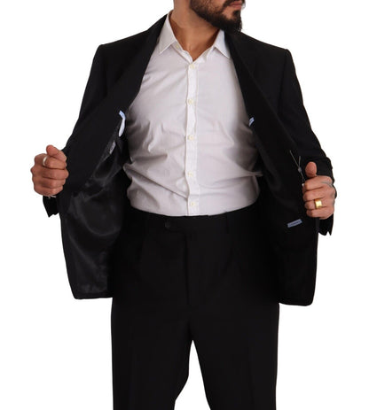 Ensemble élégant costume noir deux pièces Domenico Tagliente