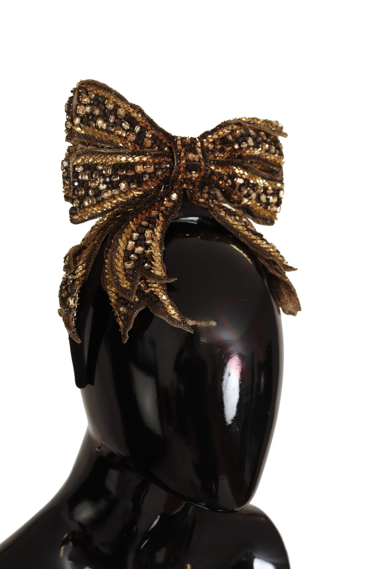 Dolce &amp; Gabbana Élégant diadème en soie orné d'or