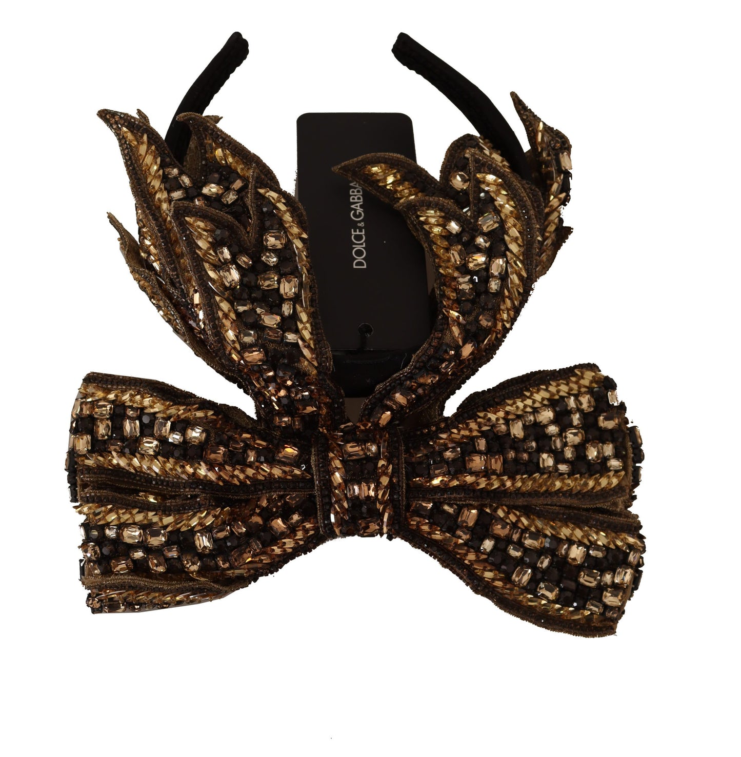 Dolce &amp; Gabbana Élégant diadème en soie orné d'or