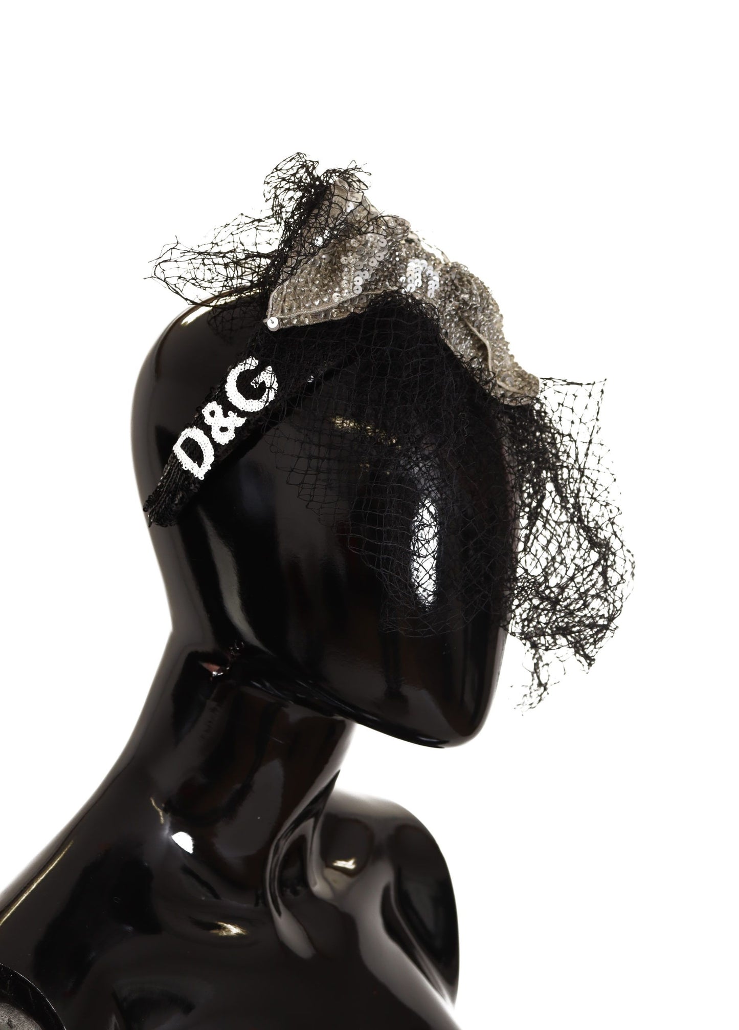 Diadème glamour à paillettes noires Dolce &amp; Gabbana