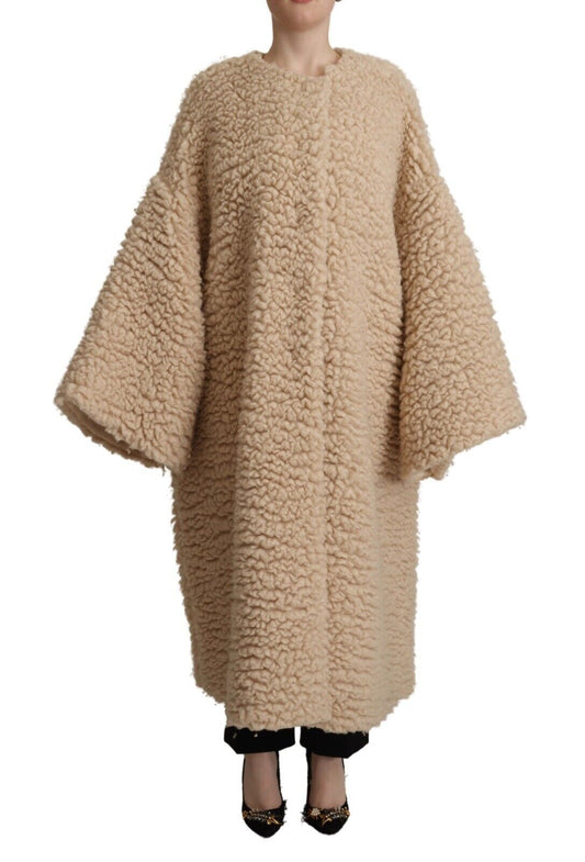 Dolce &amp; Gabbana Élégante veste pardessus en cachemire beige