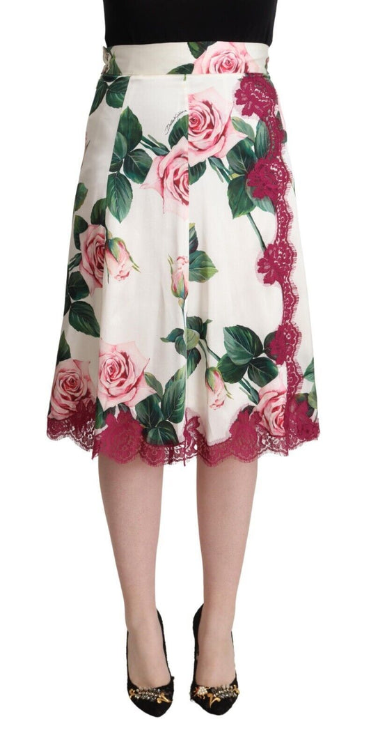 Jupe midi trapèze florale élégante Dolce &amp; Gabbana