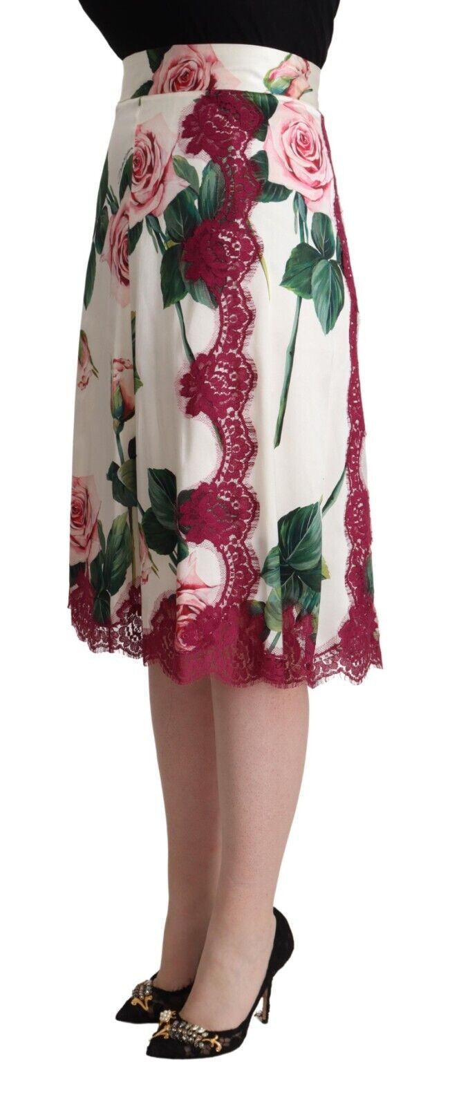 Jupe midi trapèze florale élégante Dolce &amp; Gabbana