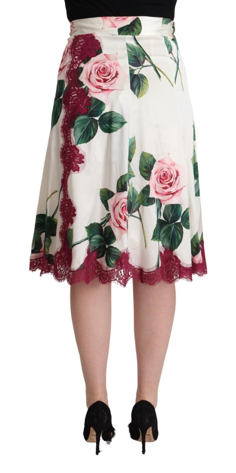 Jupe midi trapèze florale élégante Dolce &amp; Gabbana