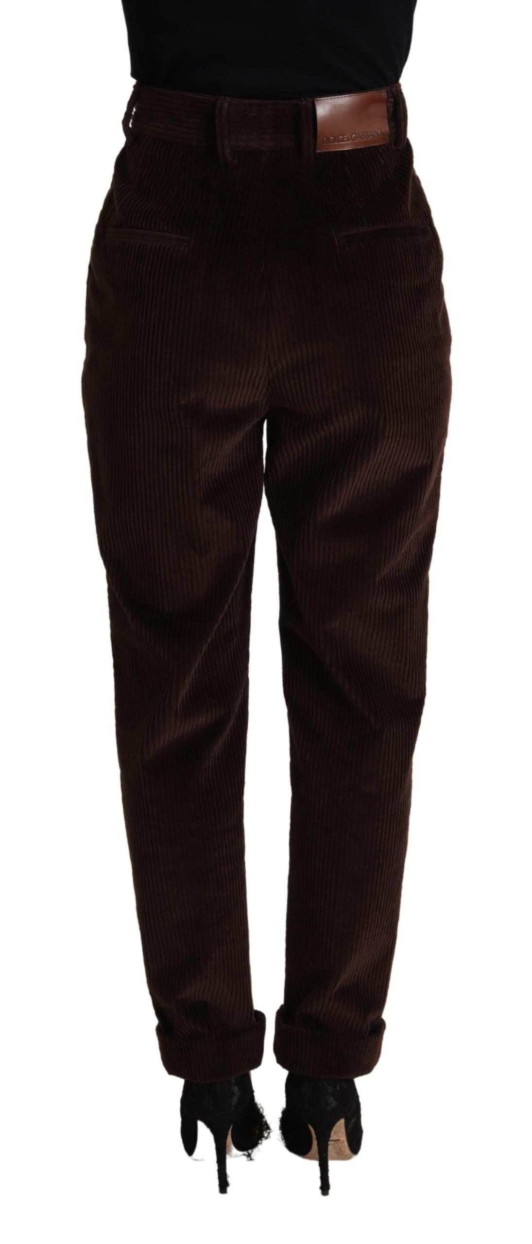 Dolce & Gabbana Bordeaux Corduroy Cotton Trouser Tapered Pants by Dolce & Gabbana