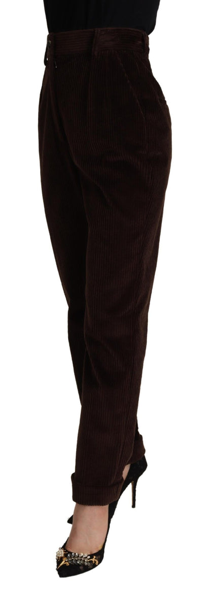 Dolce & Gabbana Bordeaux Corduroy Cotton Trouser Tapered Pants by Dolce & Gabbana