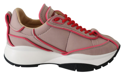 Baskets matelassées chics Jimmy Choo rose ballet