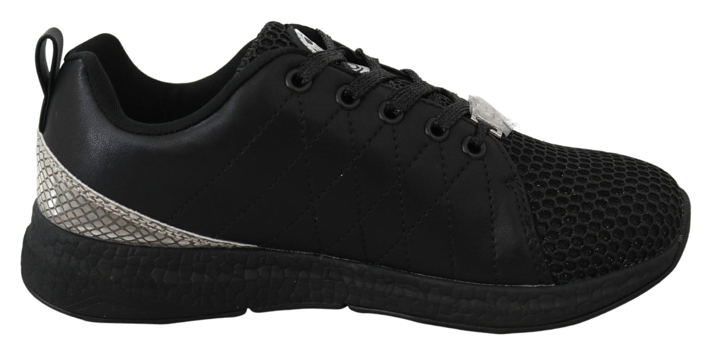 Plein Sport Exquisite Black Runner Gisella Sports Sneakers by Plein Sport