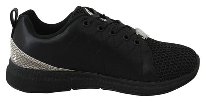Plein Sport Exquisite Black Runner Gisella Sports Sneakers by Plein Sport