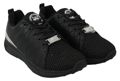 Plein Sport Exquisite Black Runner Gisella Sports Sneakers by Plein Sport