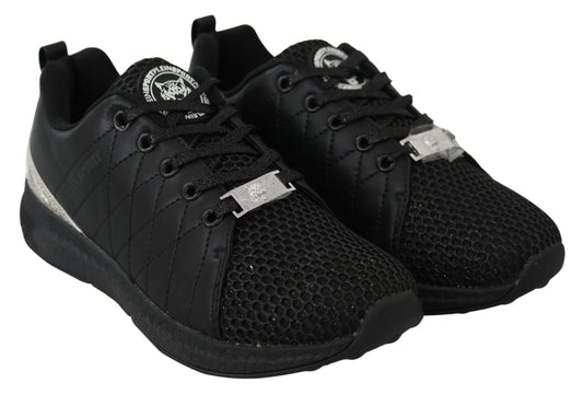 Plein Sport Exquisite Black Runner Gisella Sports Sneakers by Plein Sport
