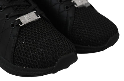 Plein Sport Exquisite Black Runner Gisella Sports Sneakers by Plein Sport