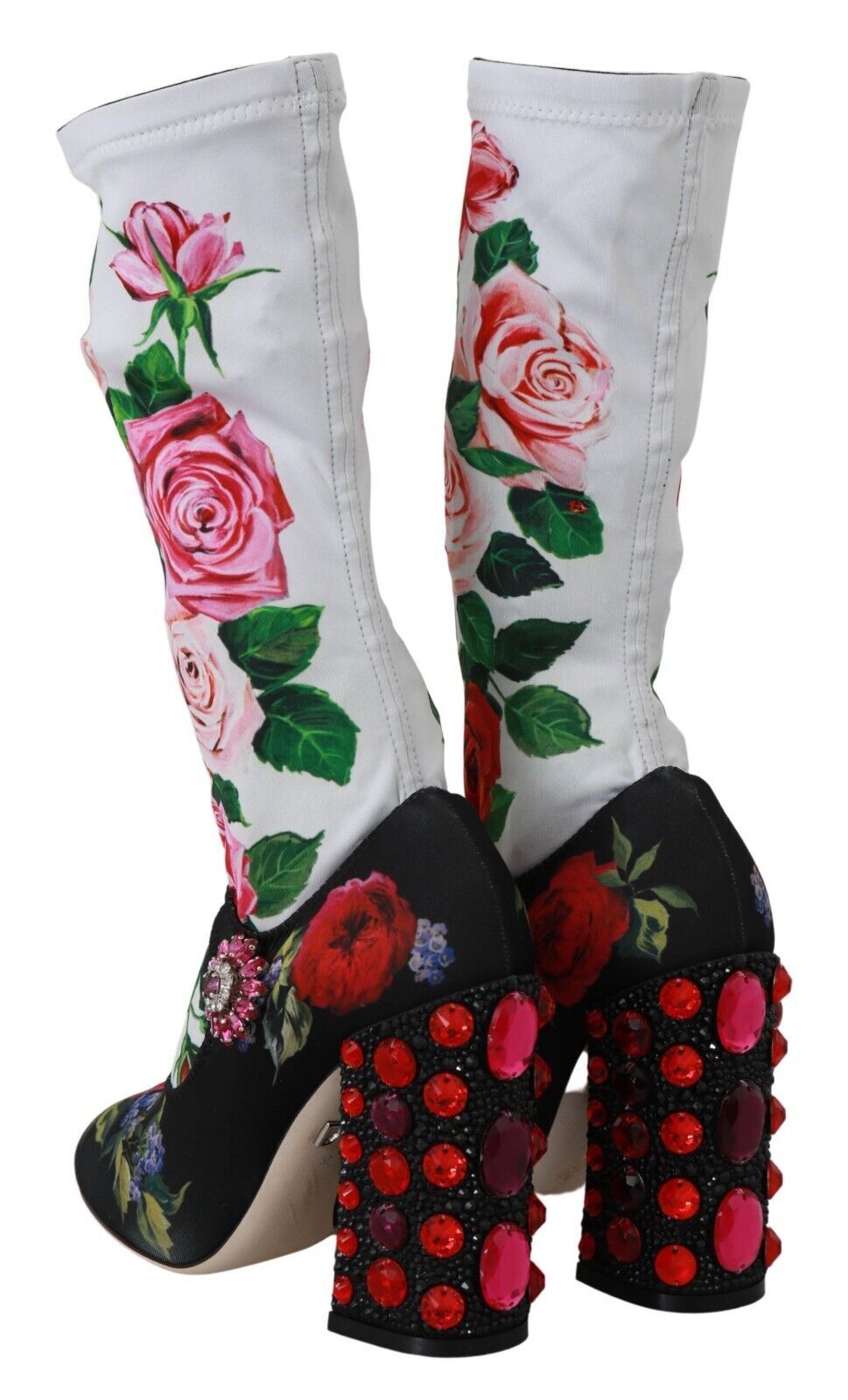 Bottes chaussettes à ornements floraux Dolce &amp; Gabbana