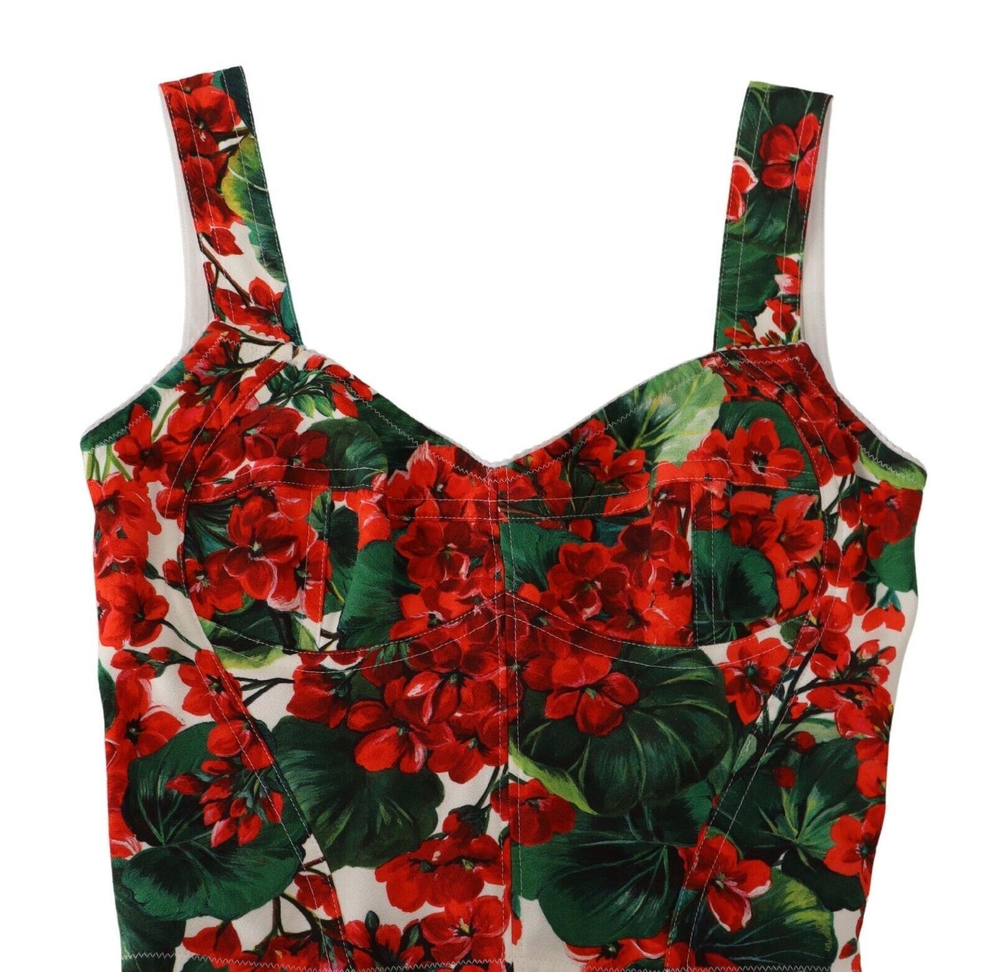 Dolce &amp; Gabbana - Élégant haut court rouge à imprimé géranium