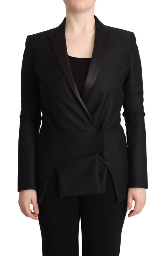 Costume National Élégant Blazer Noir Croisé
