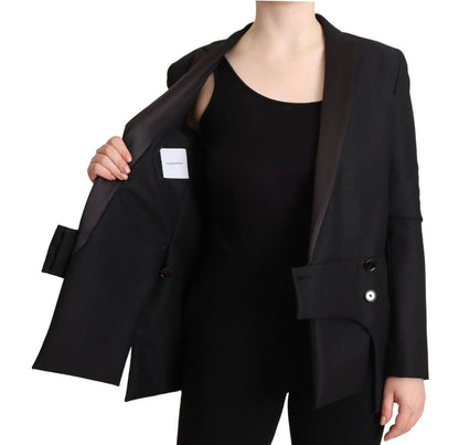Costume National Élégant Blazer Noir Croisé